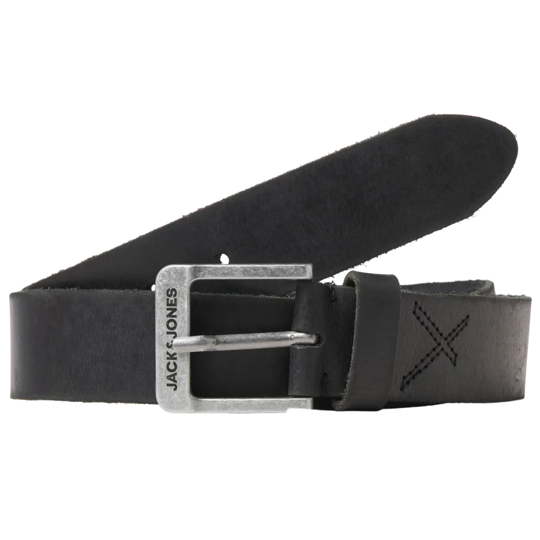 J&J Crni Muški Kaiš JACROCK LEATHER BELT